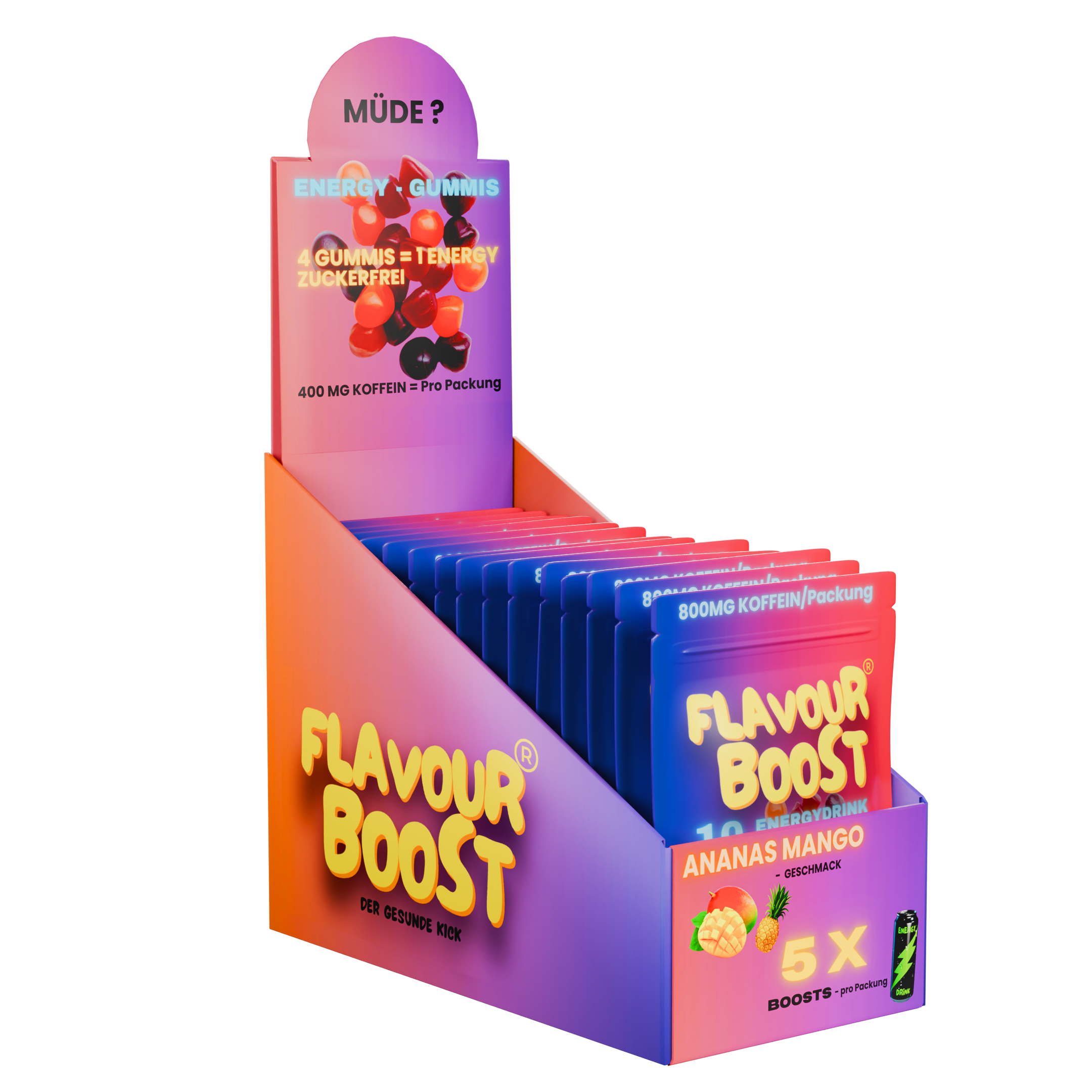 Koffein Fruchtgummis (Displays)