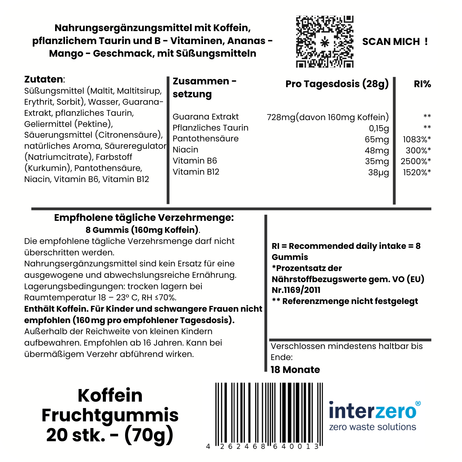 Koffein Fruchtgummis (Probiersets)